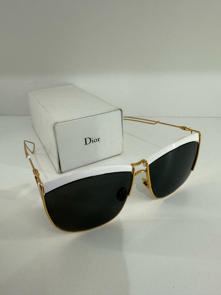 Christian Dior Retro Gold Cat Eye Sunglasses