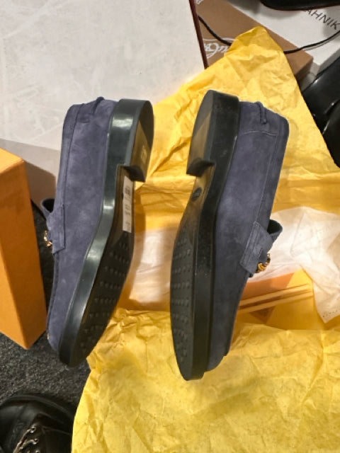 Tod's Sz 39.5 Blue Suede Loafers