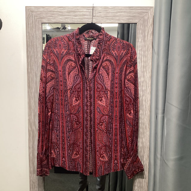 Kobi Halperin Sz M Paisley Blouse Top