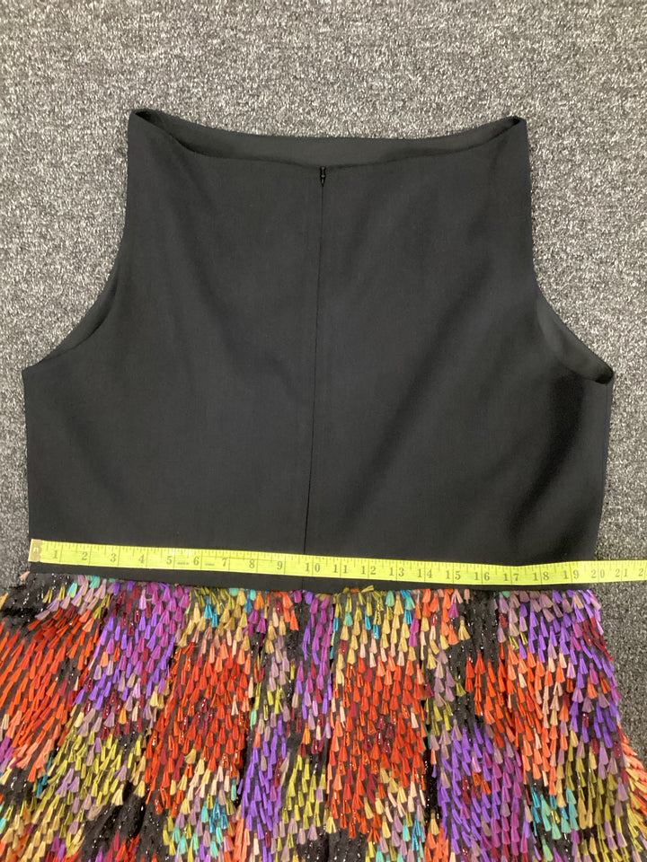 Lela Rose Black Fringe Bottom Dress Size 20