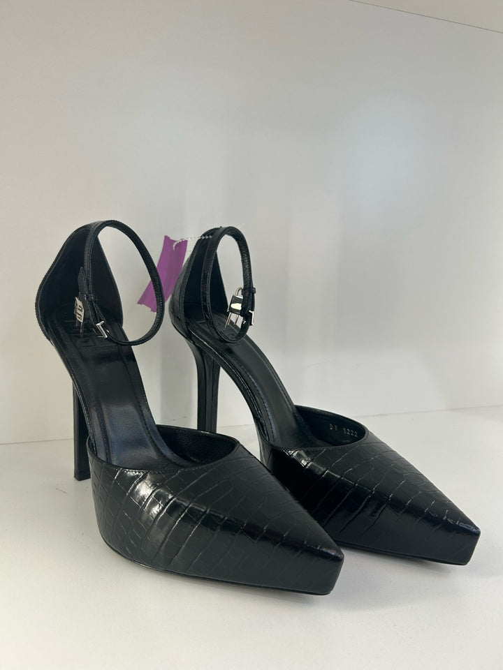 Givenchy G lock Croc Platform Shoes Sz 37/38