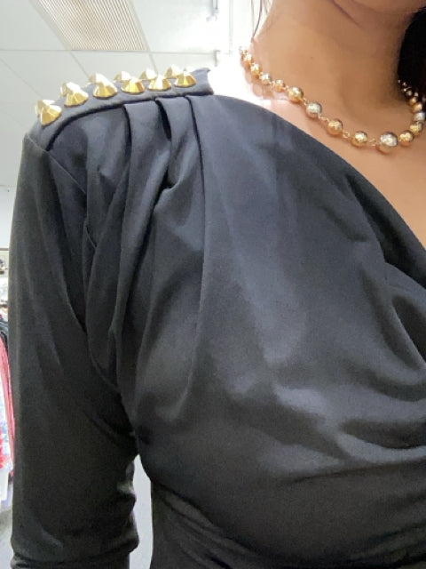 BCBG Sz S Black w Studs Dress