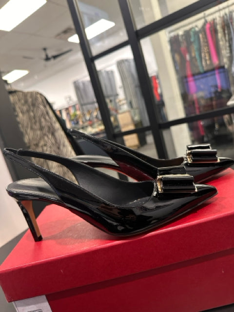 Salvatore Ferragamo Sz 6.5 Black Slingbacks Shoes