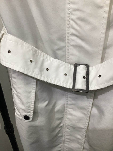 Burberry Sz S White Lightweight Raincoat Trench Coat