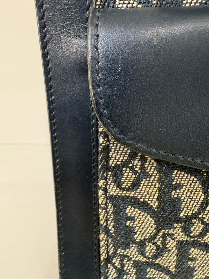 Vintage Christian Dior Trotter Monogram Mini Tote Designer Bag