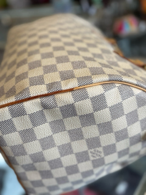 Louis Vuitton Canvas Damier Azure Speedy 30 Bag