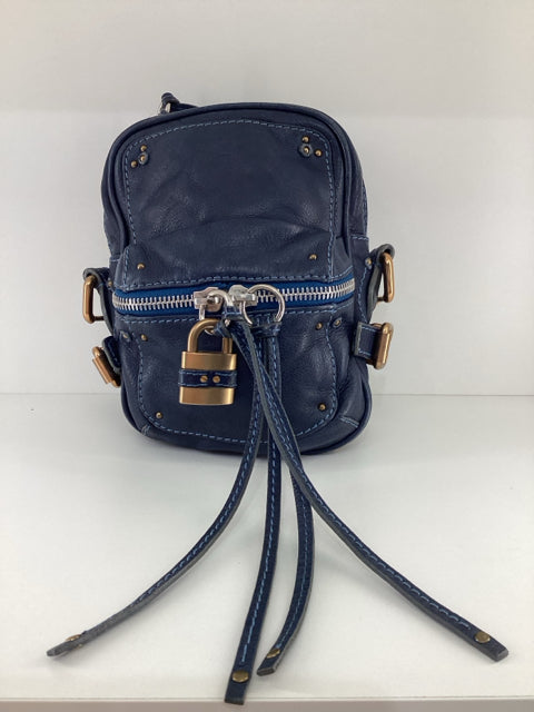 Pre Owned Chloe Paddington Blue Leather Crossbody Designer Bag, No Strap