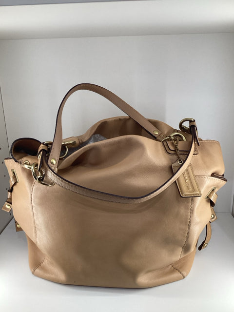 Pre Owned Coach Tan Soft Leather Tote