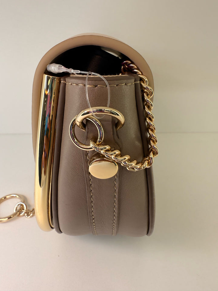 See By Chloe Leather Taupe & Tan Cross Body Bag