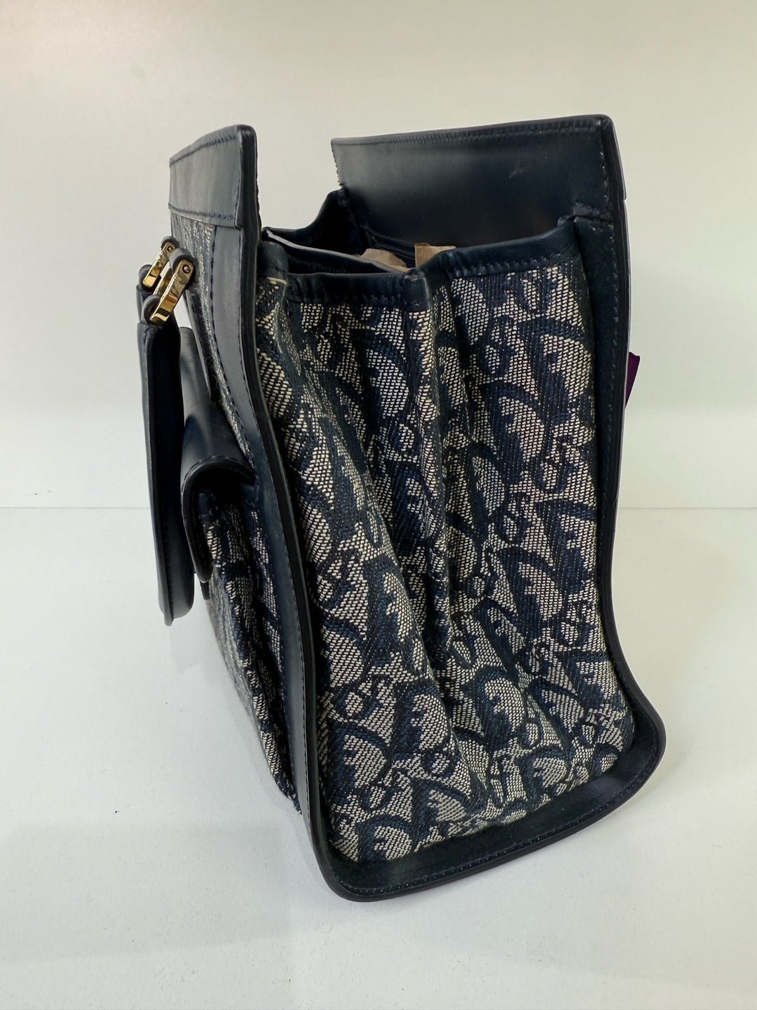 Vintage Christian Dior Trotter Monogram Mini Tote Designer Bag