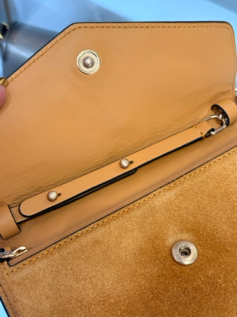 Pre Owned Rag & Bone Mustard Suede Cross Body Bag.