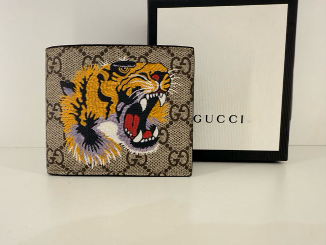 NWT Unisex Gucci w/ Box Monogram w/Tiger Icon Wallet