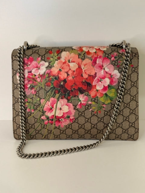 Pre Owned Gucci Dionysis Bloom Silver Hardware Designer Bag