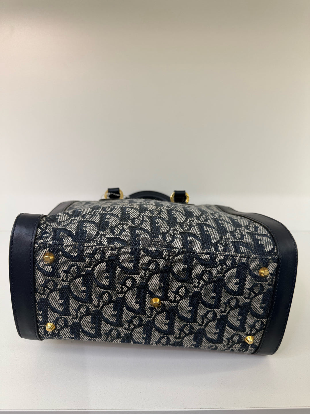 Vintage Christian Dior Trotter Monogram Mini Tote Designer Bag