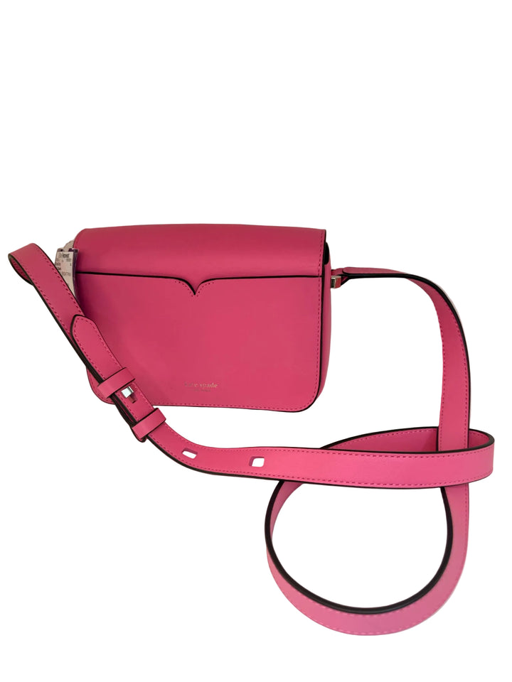 Kate Spade Bright Pink Heart Turnlock Cross Body Bag