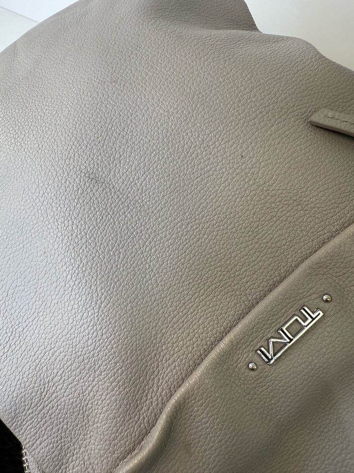 Tumi Leather Taupe Backpack