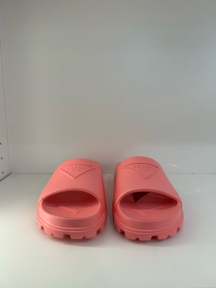 Prada Pink Pool Slides Shoes Sz 36