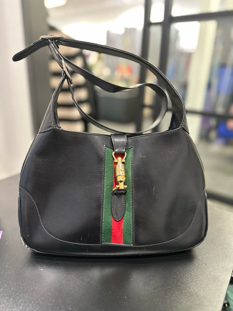 Gucci Medium Jackie Green/Red Stripe Shoulder Bag