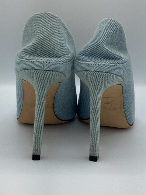 Pre Owned Diesel Sz 38 Light Denim Pump Shoes