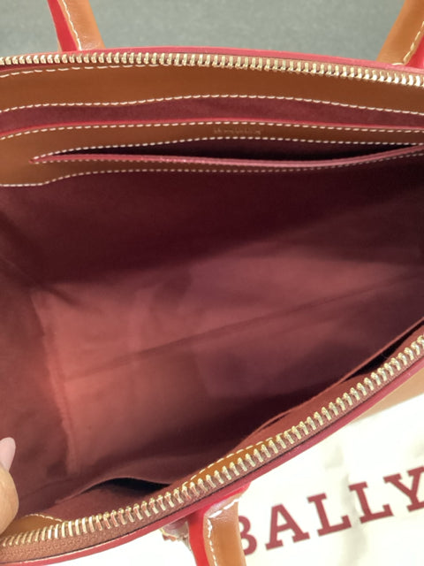 Bally Camel Brown Leather Tote Bag