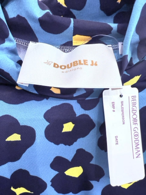 NWT La Double J Sz XL Turtle Neck Flower Leopard Print Blouse Top