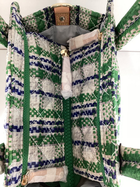 NWT Mz Wallace quilted tote plaid design w/dustbag Cross Body Bag.