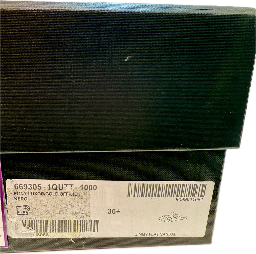 NIB Saint Laurent New In Box Sz 36.5 Pony Hair Shoes Slides