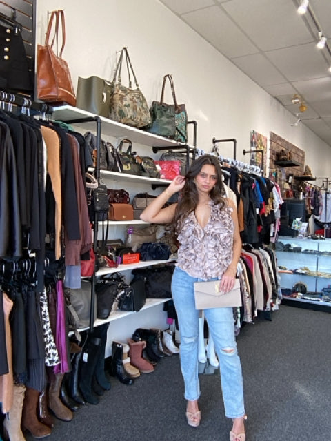 NWT BCBG Max Azria Ruffle Halter Blouse Top