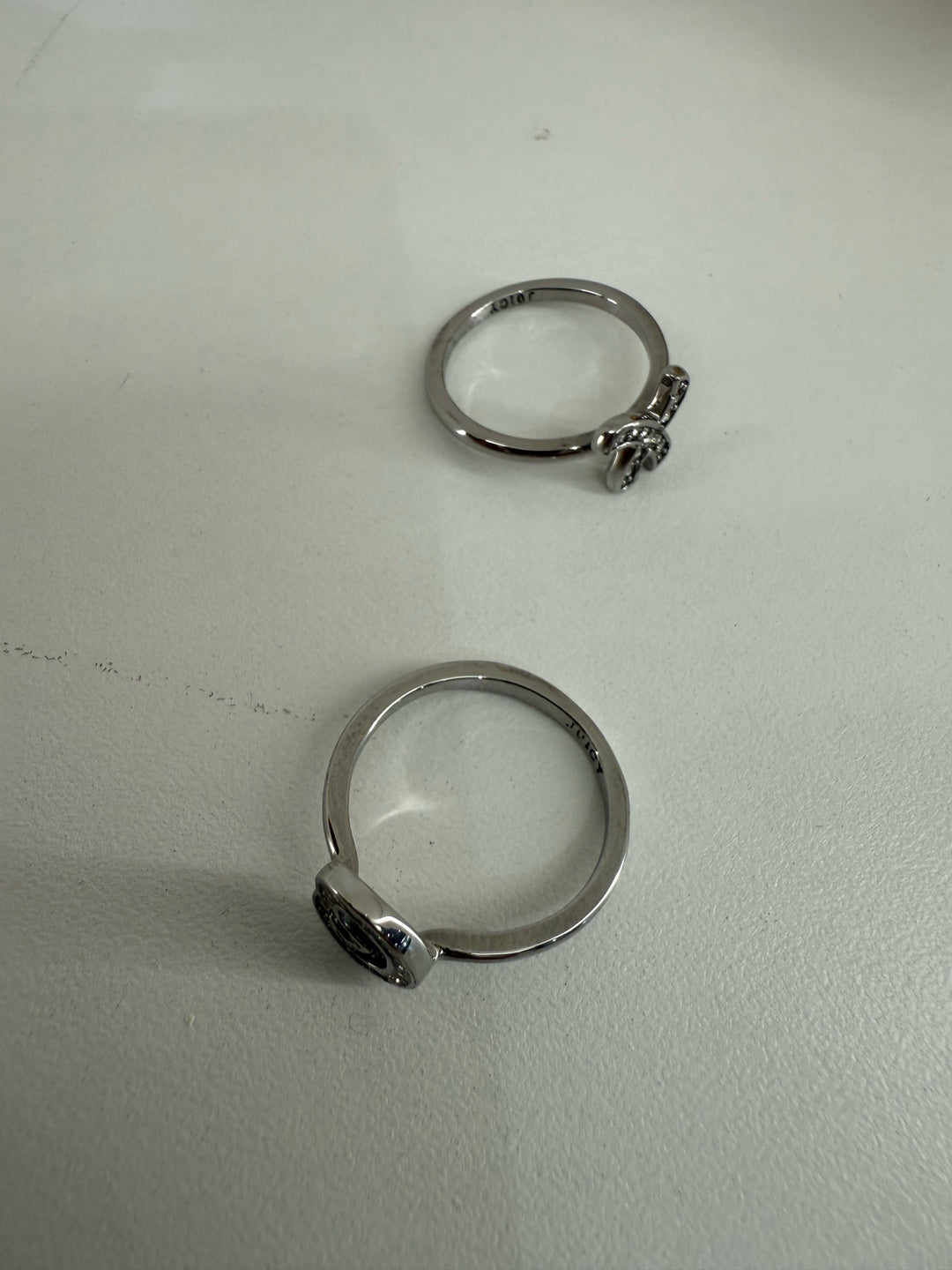 Juicy Couture 2 Set XO Ring Size 6.75 with Box
