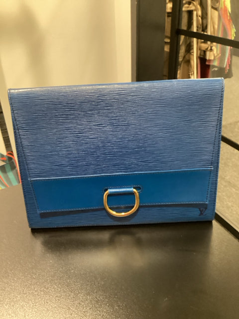 Louis Vuitton Blue Clutch Designer Bag  w/ Dustbag
