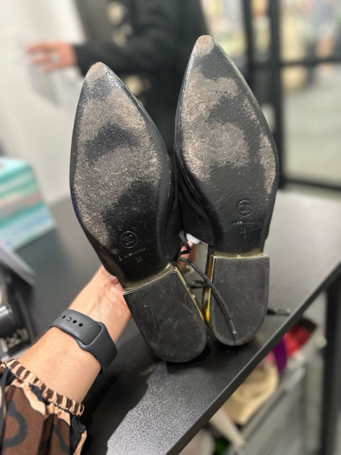 Chanel Sz 39 Black Shoes Mules