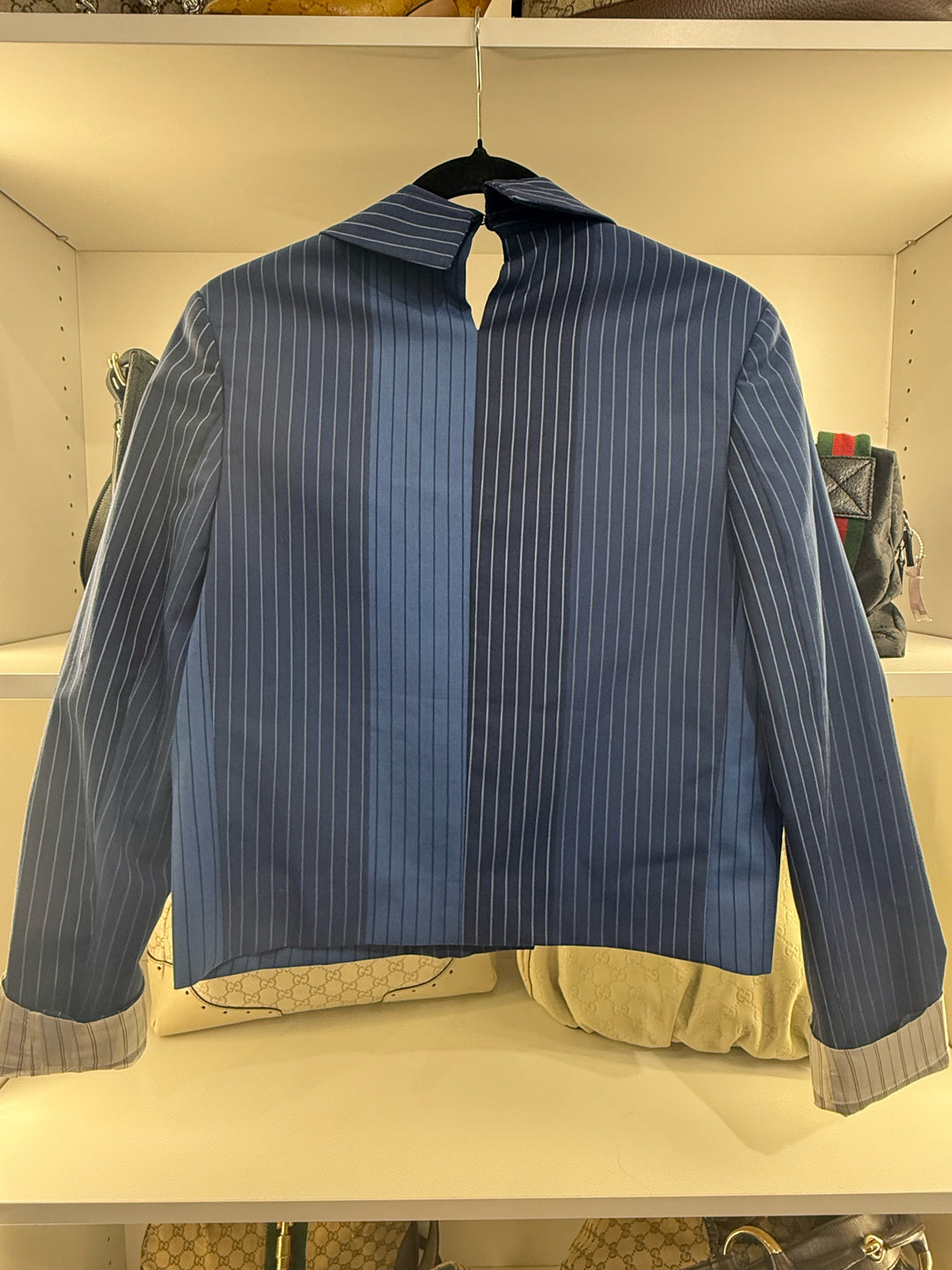 Marni LS Blue Pinstripe Blazer