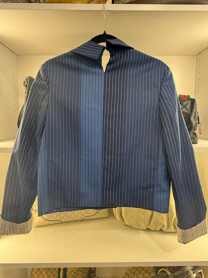 Marni LS Blue Pinstripe Blazer