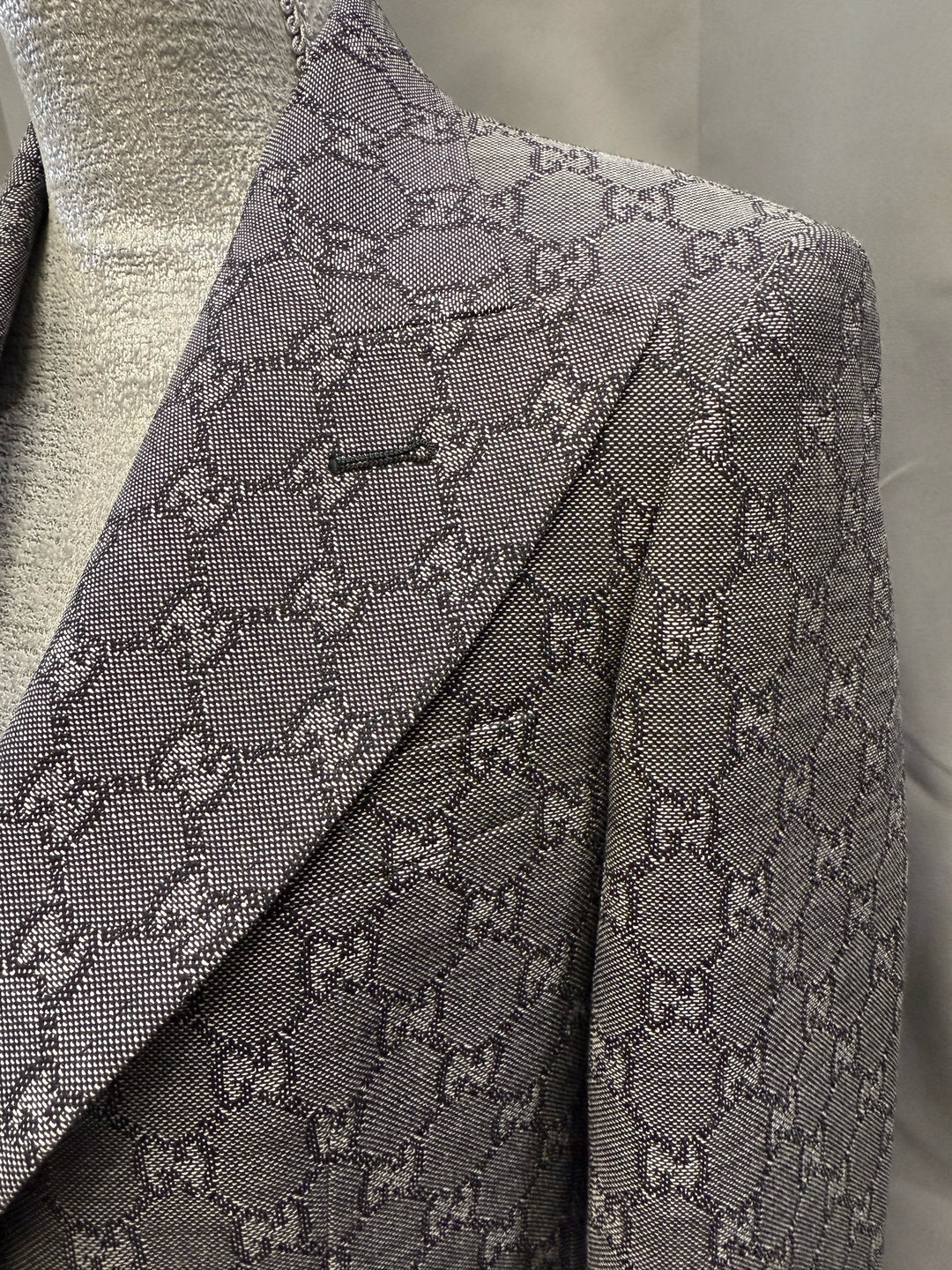 Gucci 2021 Wool Single Breast GG Monogram Blazer