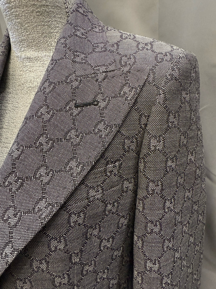 Gucci 2021 Wool Single Breast GG Monogram Blazer