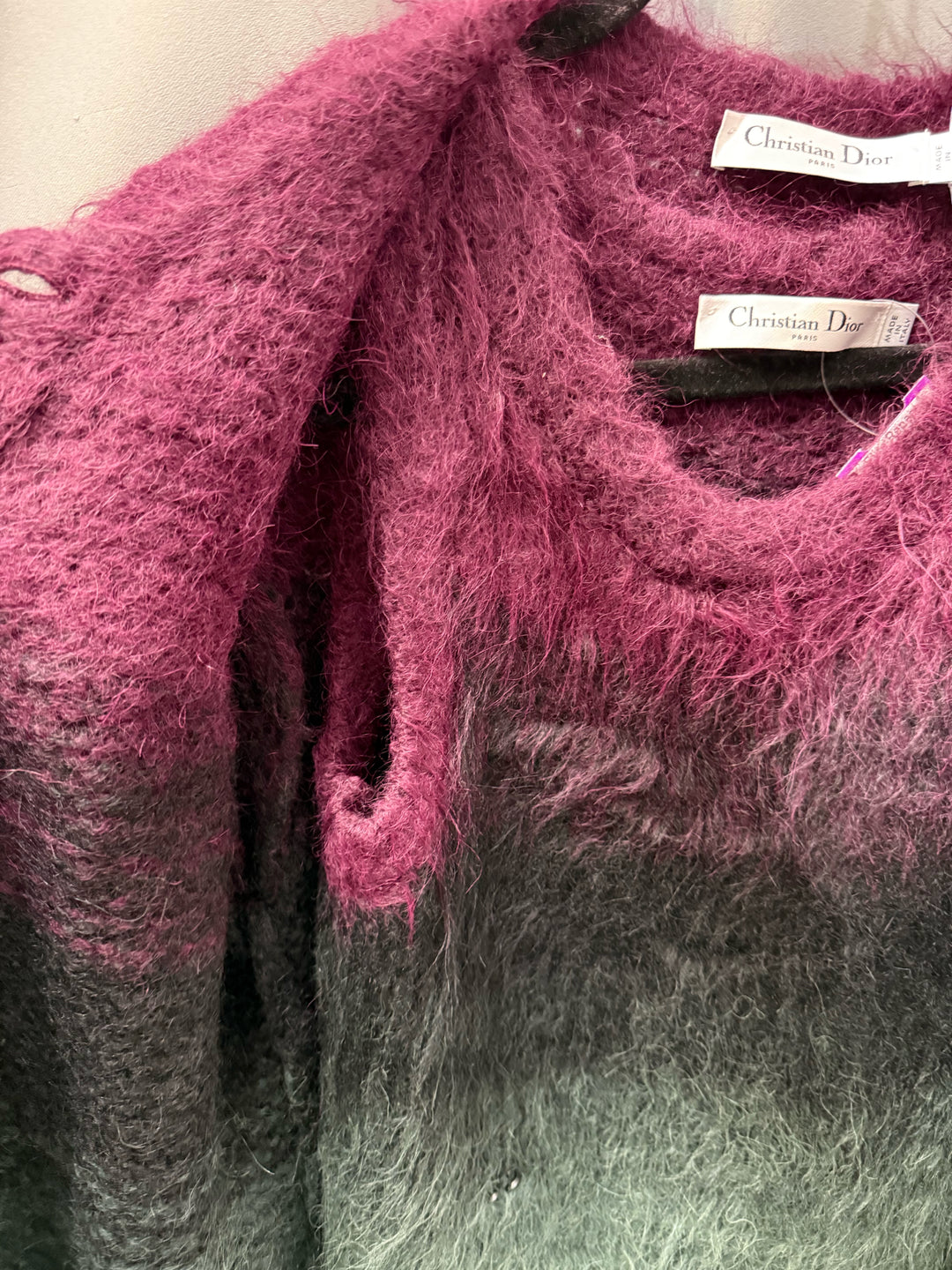 Christian Dior Mohair Ombre Twinset Sweater