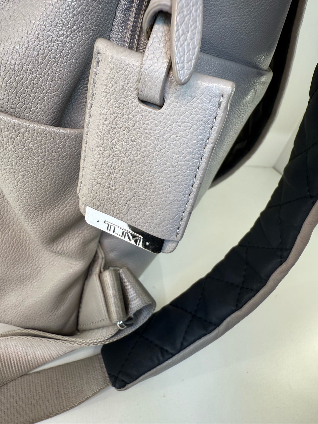 Tumi Leather Taupe Backpack
