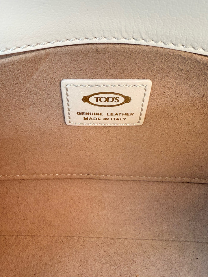 Tod's Cream Mini Timeless Flab Designer Bag