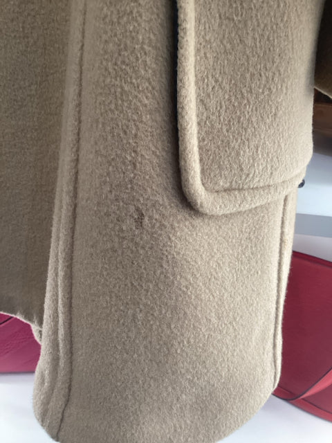 Burberry Sz 8 Tan Coat w/ Wool Novacheck Jacket Designer