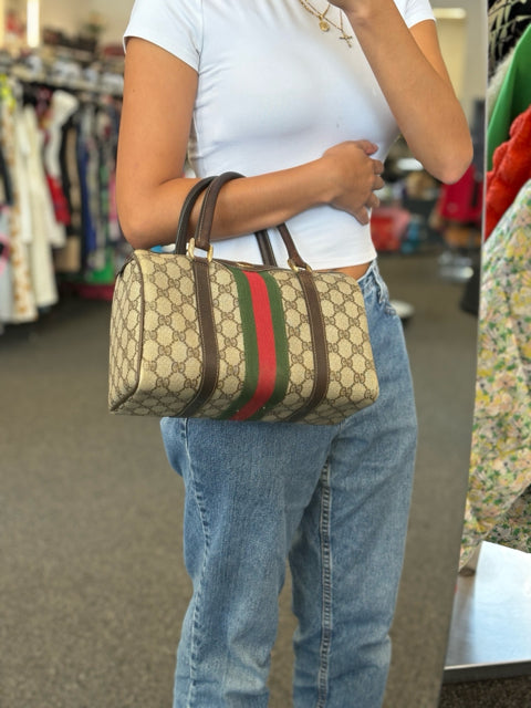 Gucci Small GG Vintage Boston Bag