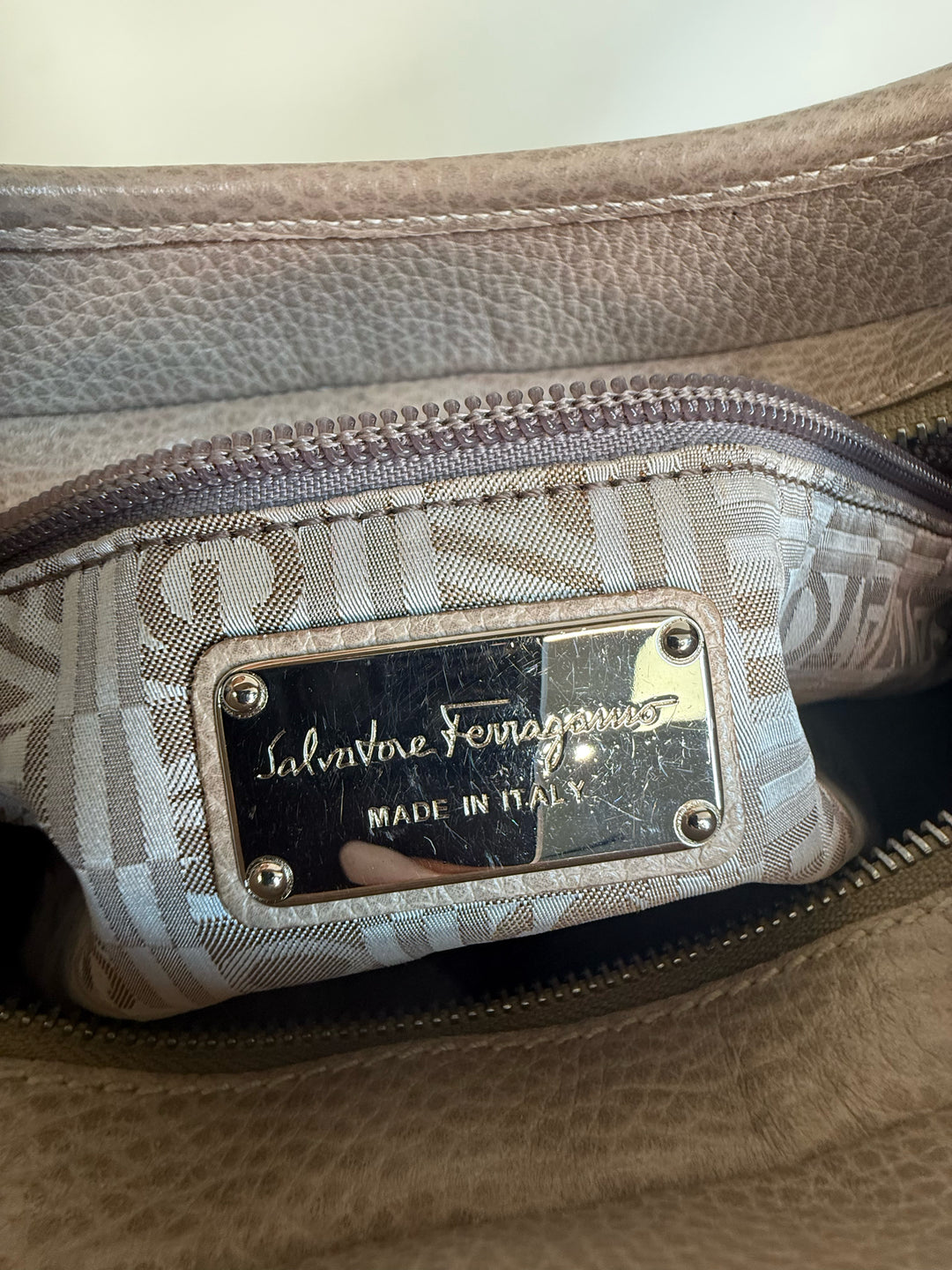 Salvatore Ferragamo Curved HOBO Shoulder Designer Bag