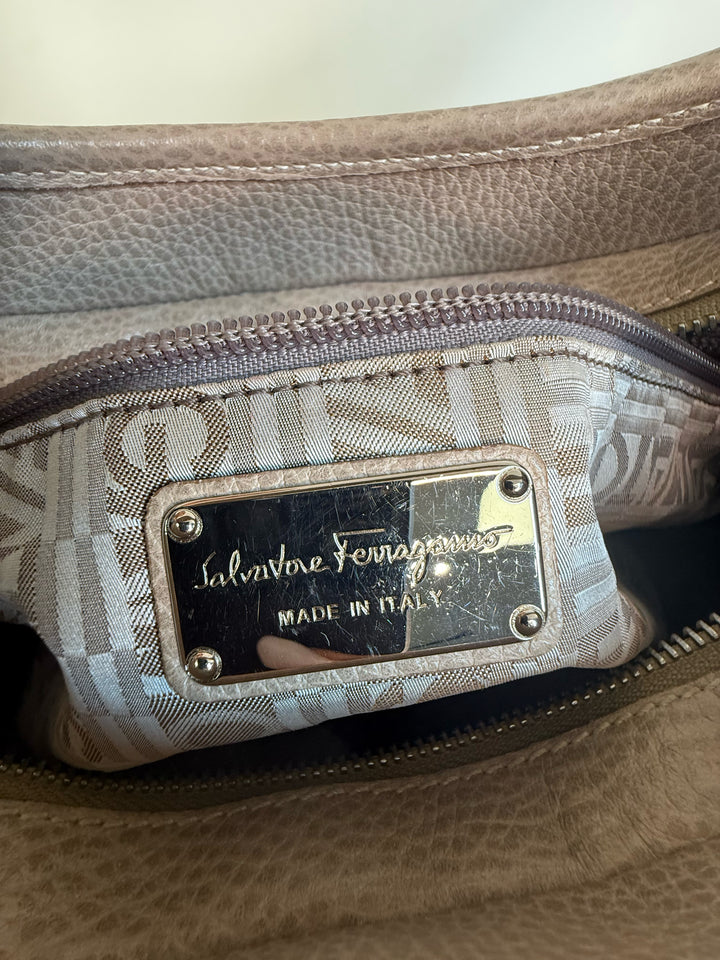 Salvatore Ferragamo Curved HOBO Shoulder Designer Bag