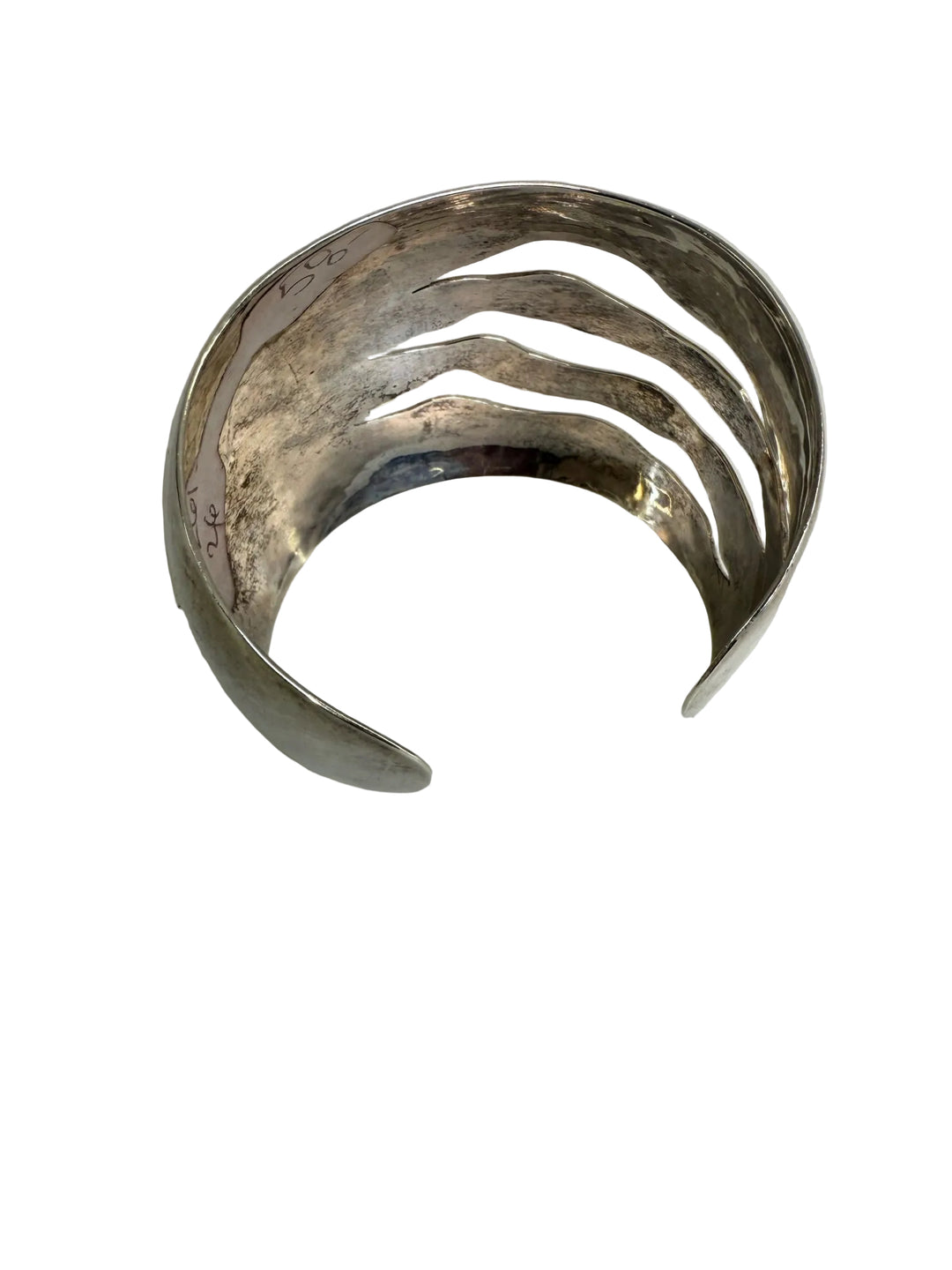 Sterling Silver Cuff with 3 Wave Cutouts Bracelet