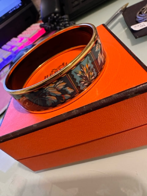 Hermes' Designer Wide Bangle Bracelet
