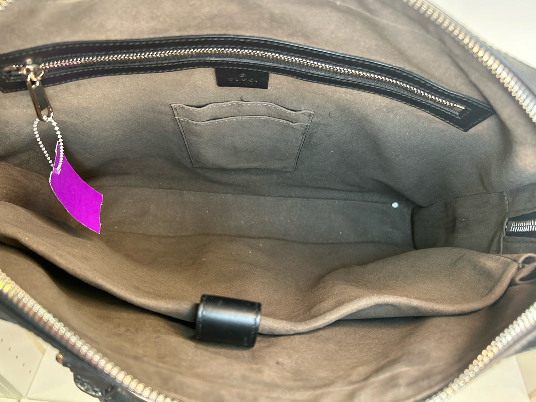 Gucci Guccissima Computer Briefcase w/ Strap Designer Bag