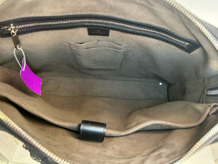 Gucci Guccissima Computer Briefcase w/ Strap Designer Bag