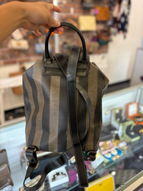 Fendi Vintage Penguin Stripe Backpack Bag