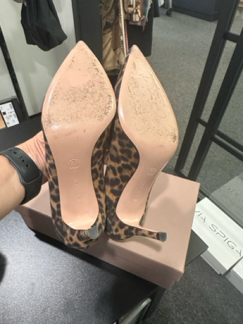 GIANVITO ROSSI Sz 38 Velvet Leopard Pump Shoes