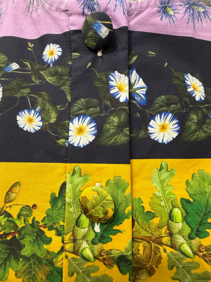 Oscar De La Renta Stripe Floral Print Dress Size 4