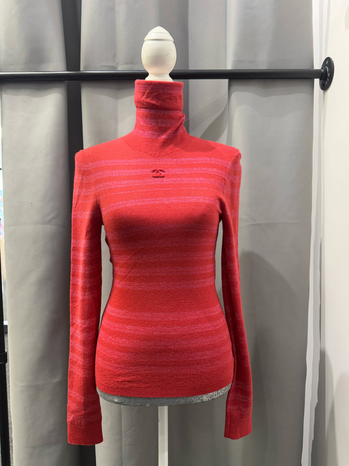 NWT Chanel Cashmere Turleneck Sweater Sz 38